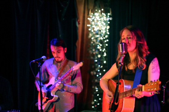 Margo Price with Mark Sloan on guitar. Basement, March 2014.